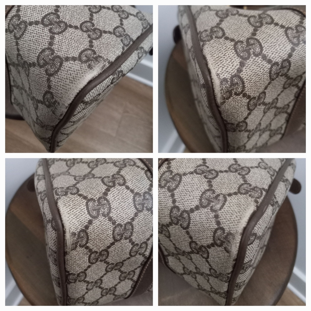 Authentic Vintage Gucci GG Monogram Supreme Sherry Web Ophidia Boston Doctor Bag - Picture 8 of 11